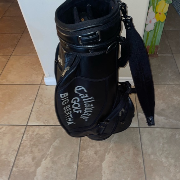 Callaway Other Vintage Callaway Big Bertha Leather Golf Cart Bag